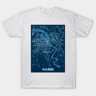 Hanoi - Vietnam Peace City Map T-Shirt